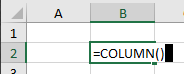 COLUMN formula without argument